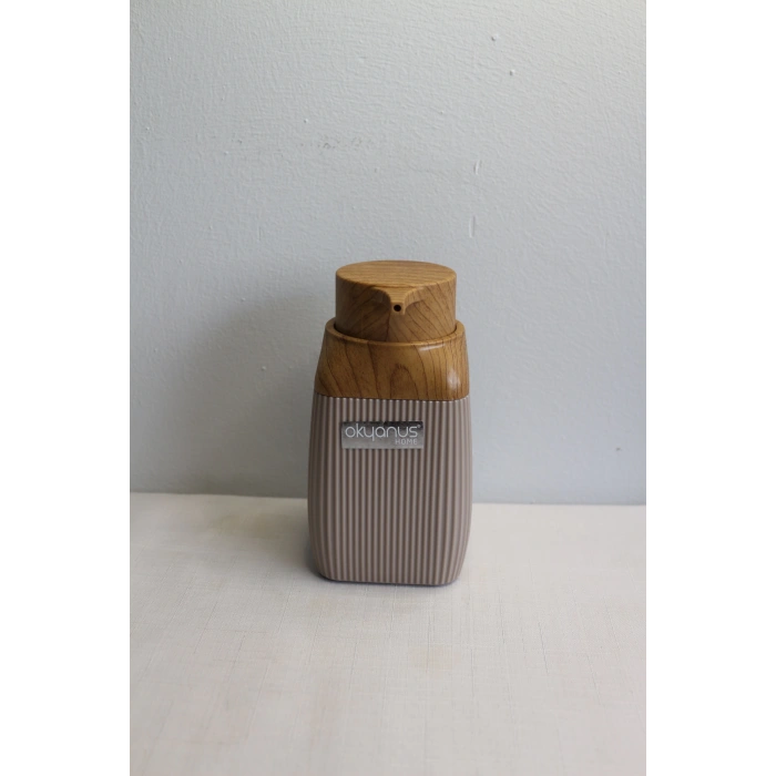 Çizgili Sıvı Sabunluk Ahşap