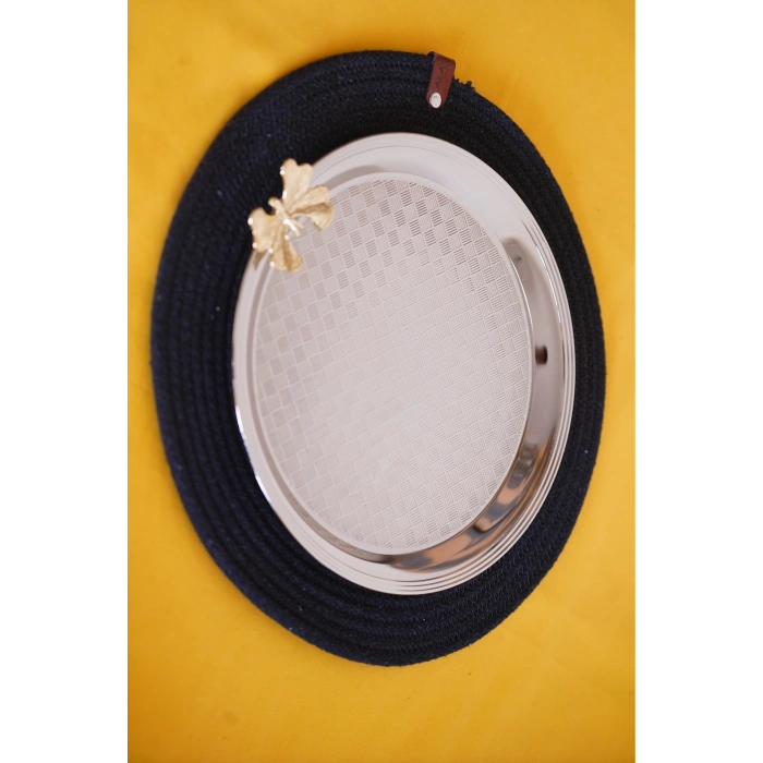 Cooker Yuvarlak Kelebek Desenli Tepsi 25cm