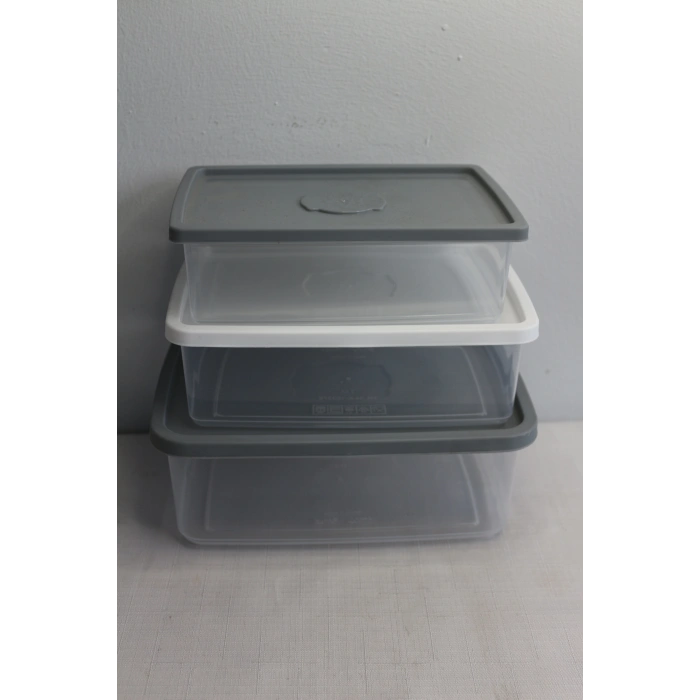 House More Saklama Kabı 3lü Dikdörtgen