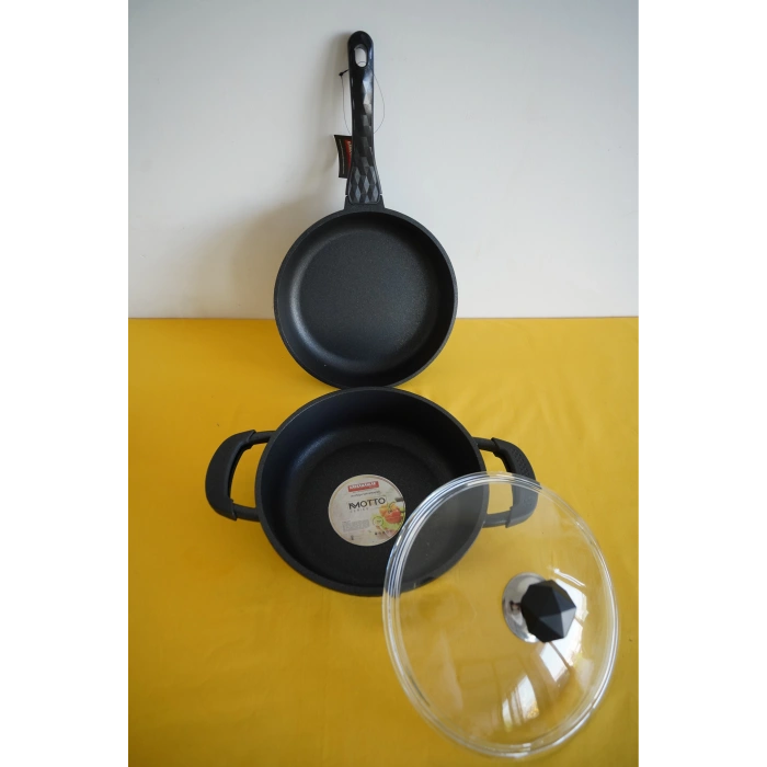 Kahramanlar Motto 2li Set 1 Tencere 1 Tava