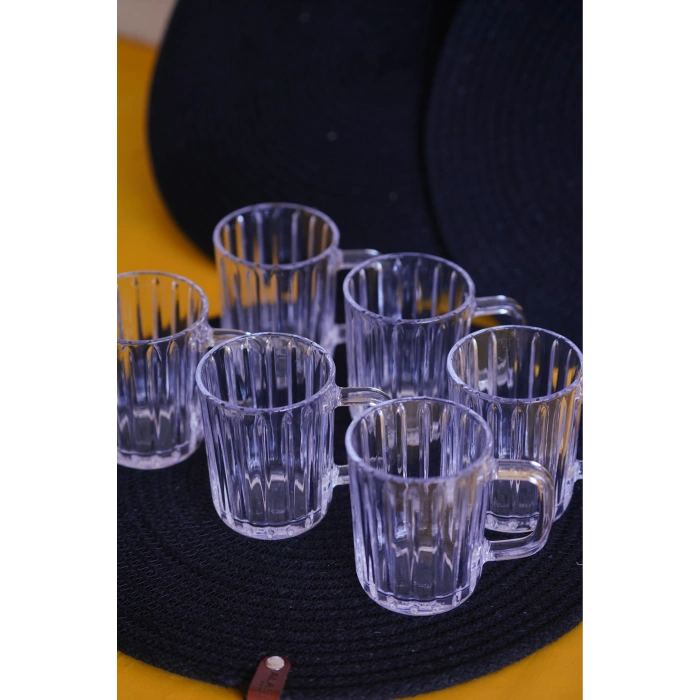 Panayır Home Blinkmax Kulplu Şeffaf 6lı Fincan Bardak GLS-209