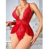 Will Like Kırmızı Dantel İşlemeli Fantezi Body Gecelik
