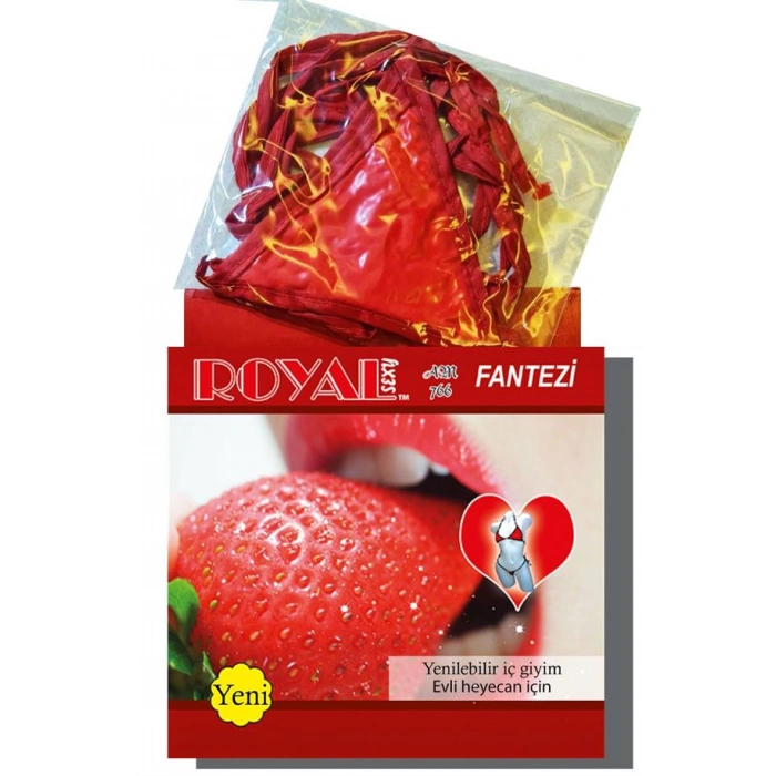 Will Like Fantezi Tüketilebilen Yenilebilir Çilek Aromalı İç Çamaşırı Takımı