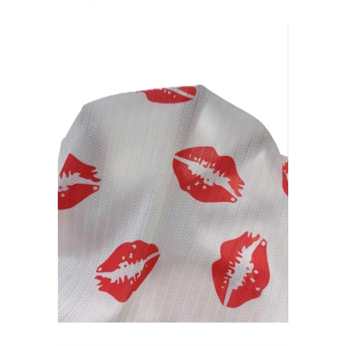 Will Like Kiss Öpücük Beyaz Şortlu Takım