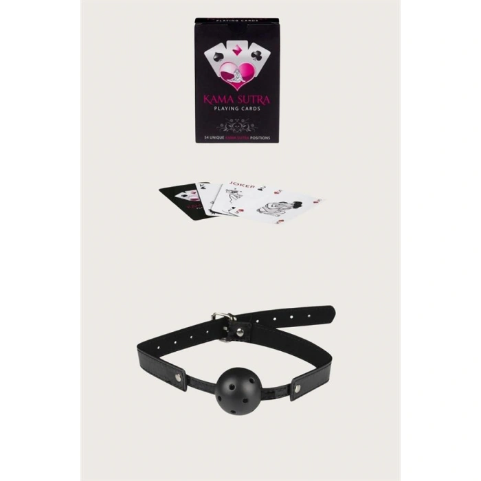 Will Like Sexy Görselli Oyun Kartı Kama Sutra Siyah Ağız Topu Set