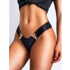 Will Like Siyah V Metal Aksesuarlı Fantezi String Tanga