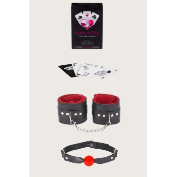 Will Like Sexy Görselli Oyun Kartı Kama Sutra Ağız Topu Kelepçe Set
