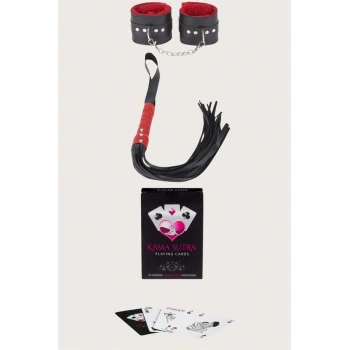 Will Like Sexy Görselli Oyun Kartı Kama Sutra Kelepçe Kırbaç Set