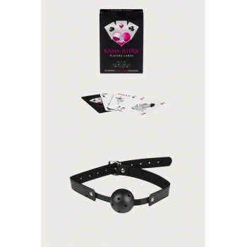 Will Like Sexy Görselli Oyun Kartı Kama Sutra Siyah Ağız Topu Set