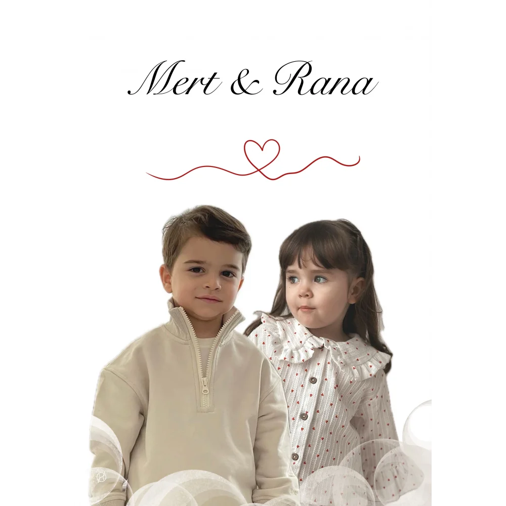 Renkli Çocukluk Fotoğrafı Birleştirme Tasarımı