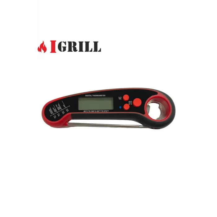 IGRILL Waterproof Dijital Sıcaklık Ölçer Gıda Termometresi (Kırmızı)