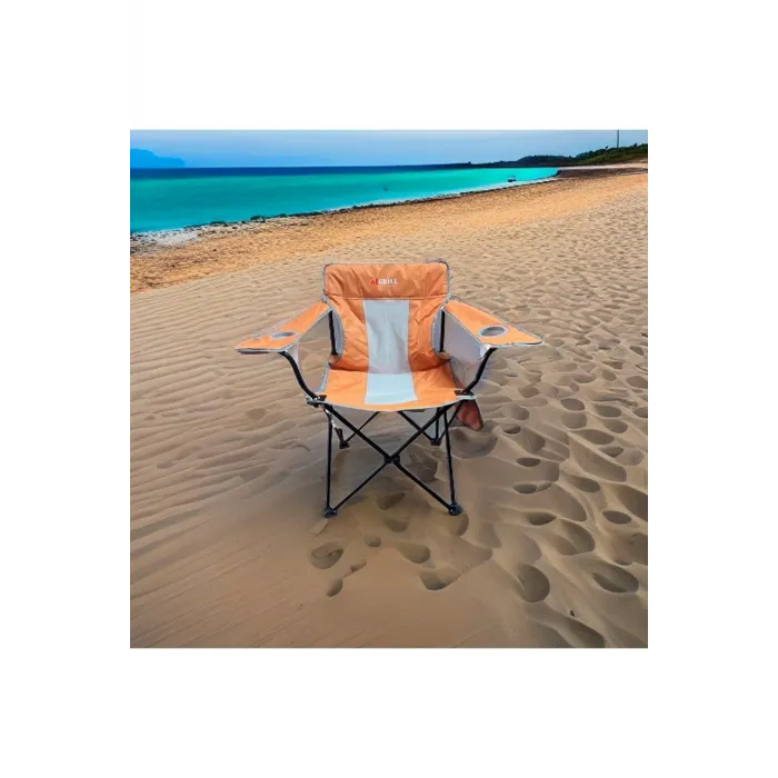 IGRILL Turuncu Katlanır Kamp, Piknik ve Plaj Sandalyesi | Taşıma Çantalı