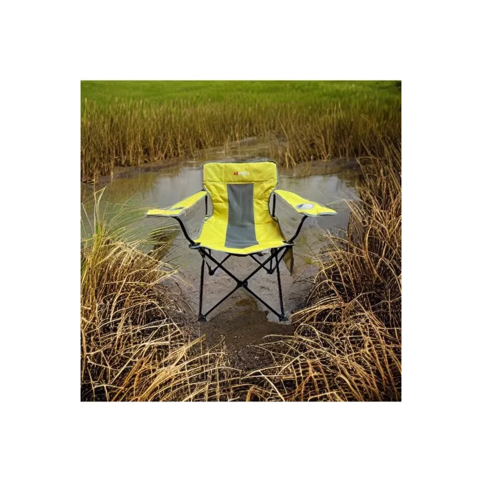 IGRILL Sarı Katlanır Kamp, Piknik ve Plaj Sandalyesi | Taşıma Çantalı
