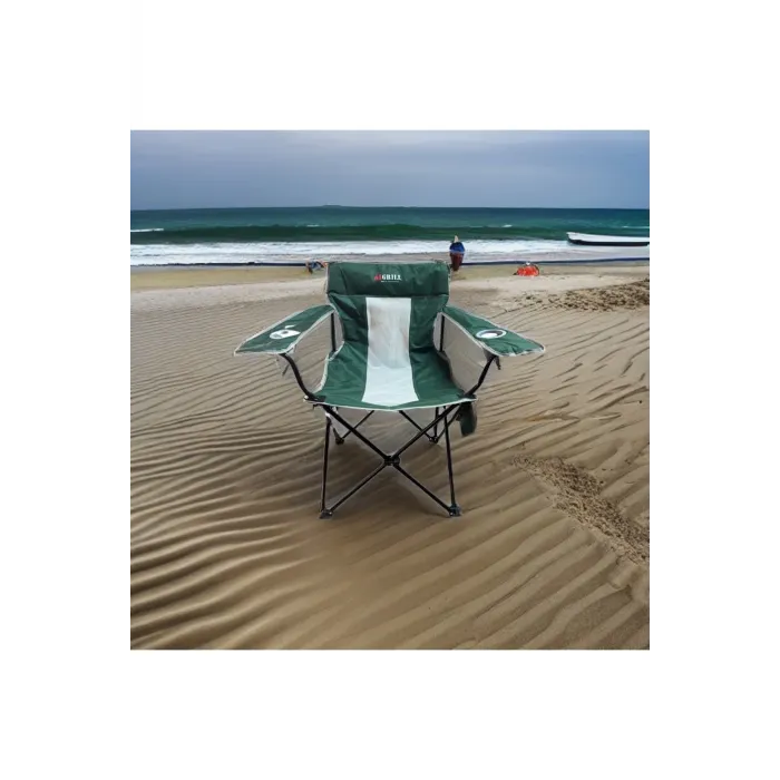 IGRILL Yeşil Katlanır Kamp, Piknik ve Plaj Sandalyesi | Taşıma Çantalı