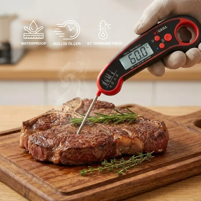 IGRILL Waterproof Digital Food Thermometer (Red)