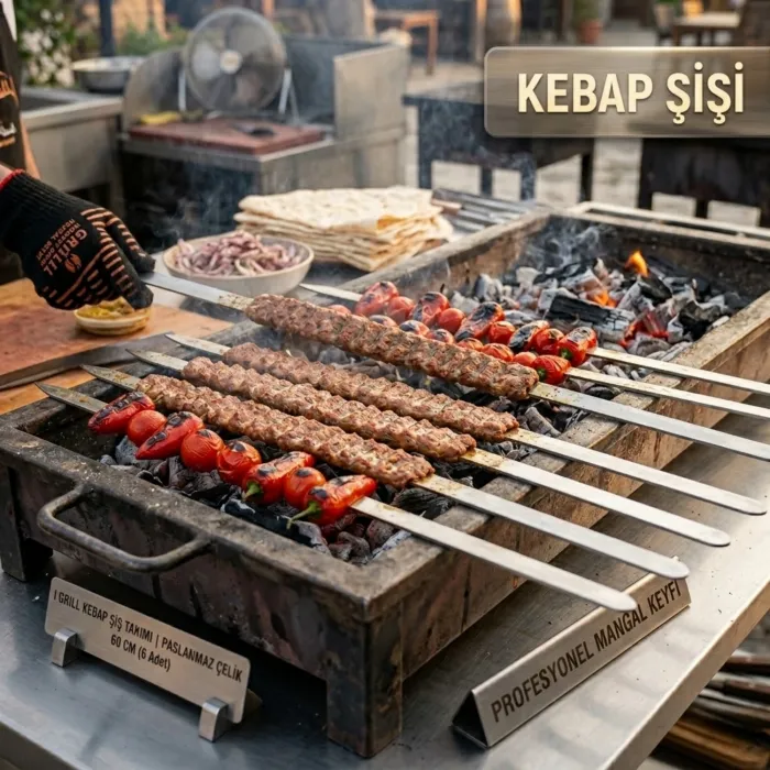 IGRILL Kebab Skewer Set Stainless Steel 60 cm (6 Pieces)