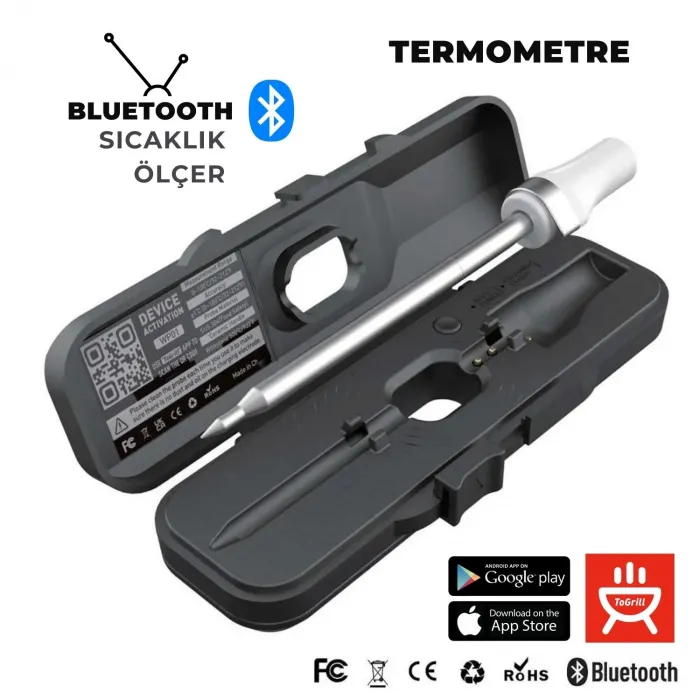 IGRILL Tam Kablosuz (Bluetooth) Seramik Sıcaklık Ölçer Gıda Termometresi