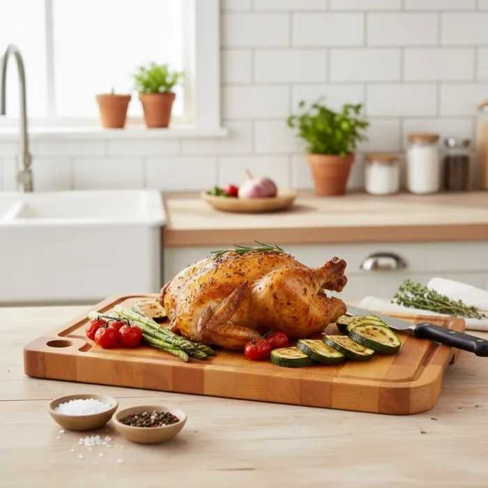 IGRILL Ahşap Kesme ve Doğrama Tahtası (Delikli)