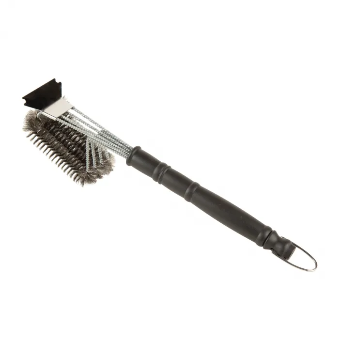 IGRILL BBQ Four-Row Steel Cleaning Brush and Scraping Blade