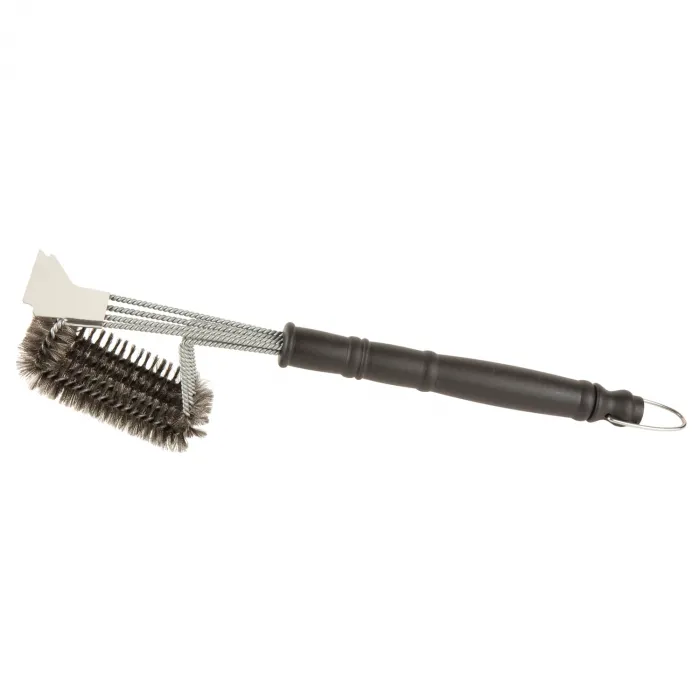 IGRILL BBQ Four-Row Steel Cleaning Brush and Scraping Blade