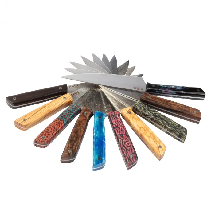 IGRILL Chef Diamond Walnut Wood Knife - Pattern 1