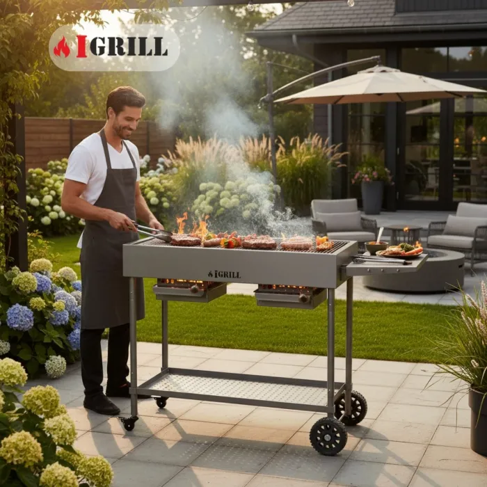 IGRILL Professional Outdoor Grill - Portable with Wheels, Stand, and Heat Resistant
