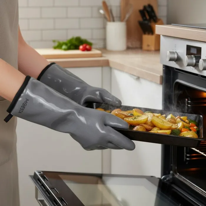 IGRILL Silikon Fırın Eldiveni Isıya Dayanıklı Mutfak Eldiveni