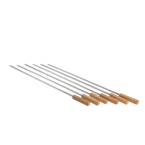 IGRILL Kebab Skewer Set with Wooden Handles 60 cm (6 Pieces)