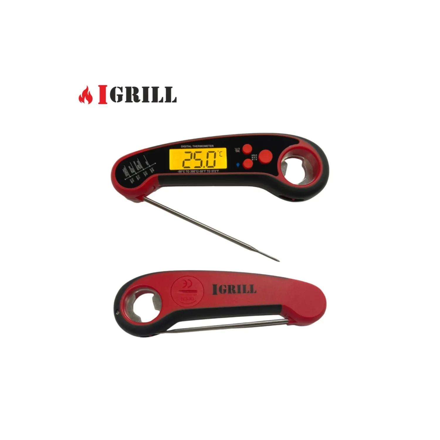 IGRILL Waterproof Digital Food Thermometer (Red)