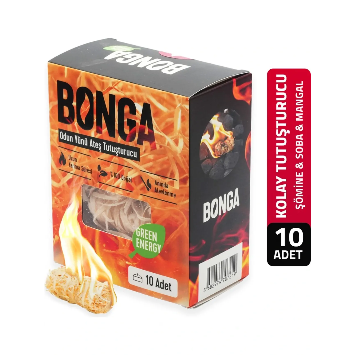 Bonga Wood Wool Easy Fire Starter (10 Pieces - 140 Gr)