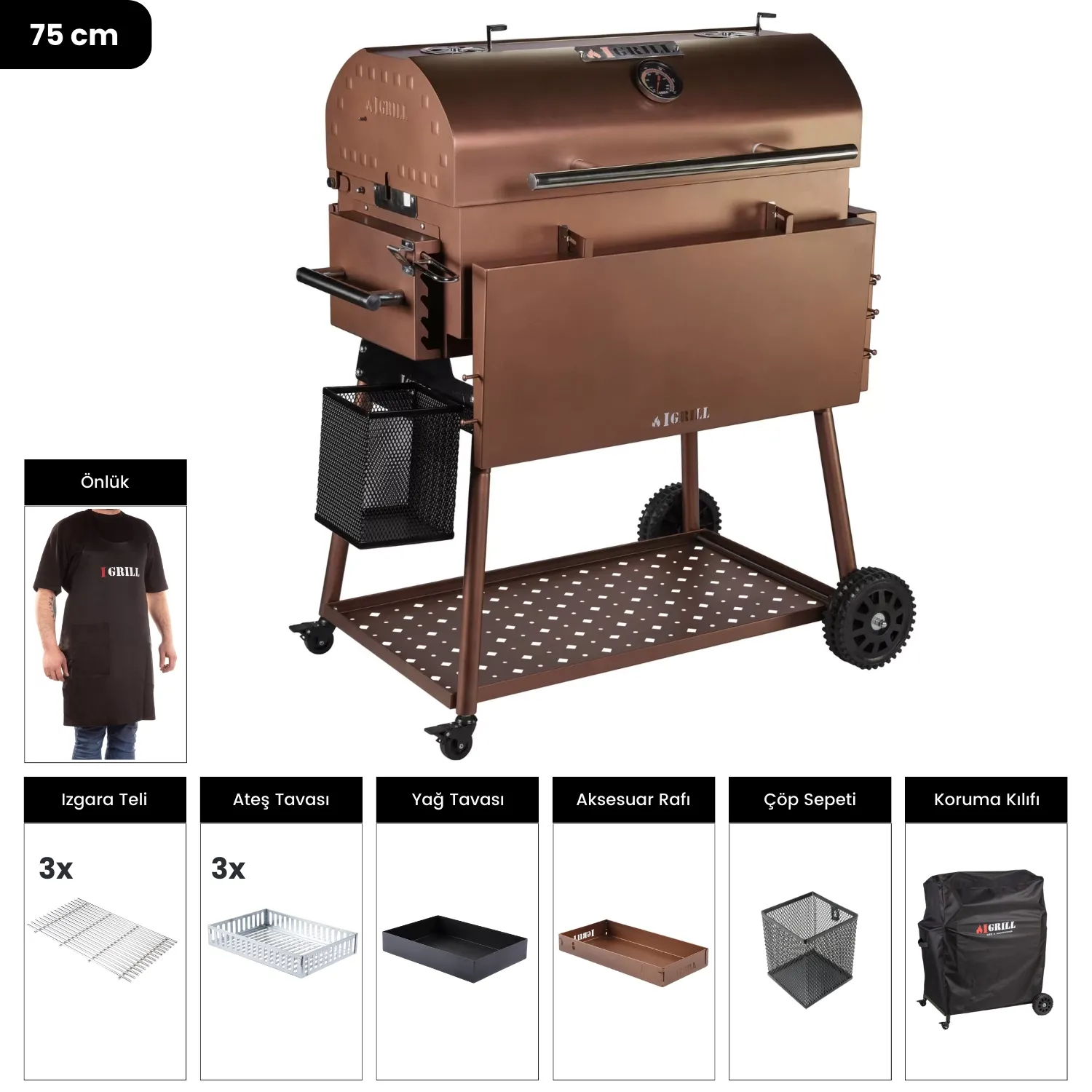 IGRILL Barbecue Elite 740 mm Charcoal Grill (Brown)