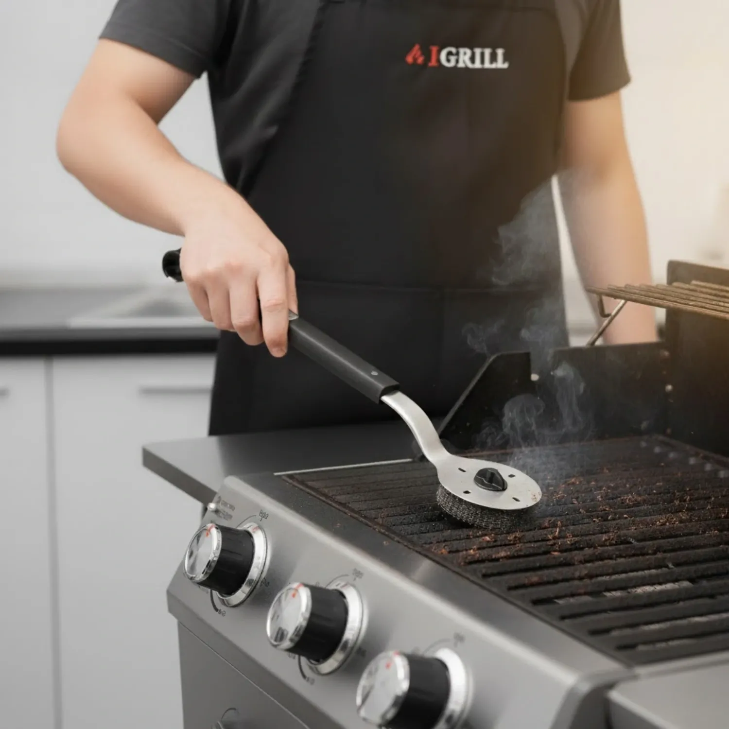 IGRILL BBQ and Grill Wire Cleaning Brush - ScrubMaster