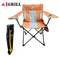 IGRILL Turuncu Katlanır Kamp, Piknik ve Plaj Sandalyesi | Taşıma Çantalı