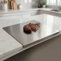 IGRILL Tezgah Üstü Kesme Tahtası 304 Paslanmaz Çelik 60x53cm Et Doğrama ve Mutfak Hazırlık Panosu