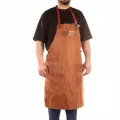 IGRILL Leather Apron Brown Adjustable Strap Crazy Leather Craftsmanship Apron