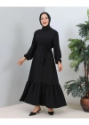 Lara Kuşaklı Elbise Siyah