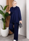 Modal Kumaş Lacivert Oversize İkili Takım