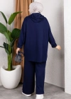 Modal Kumaş Lacivert Oversize İkili Takım
