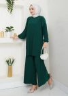 Sandy Piliseli Pantolonlu İkili Takım Zümrüt