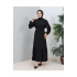 Lara Kuşaklı Elbise Siyah