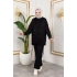 Modal Kumaş Siyah Oversize İkili Takım