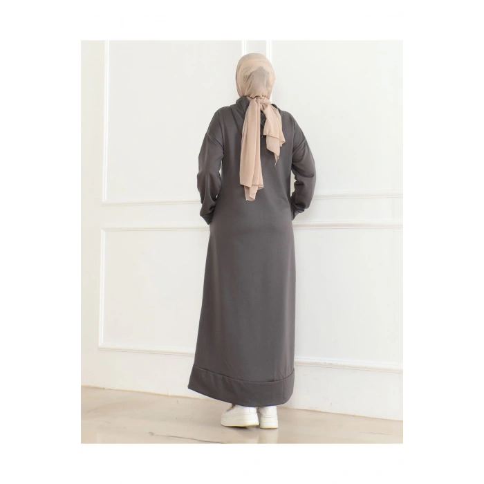 İki İplik Kapüşonlu Elbise