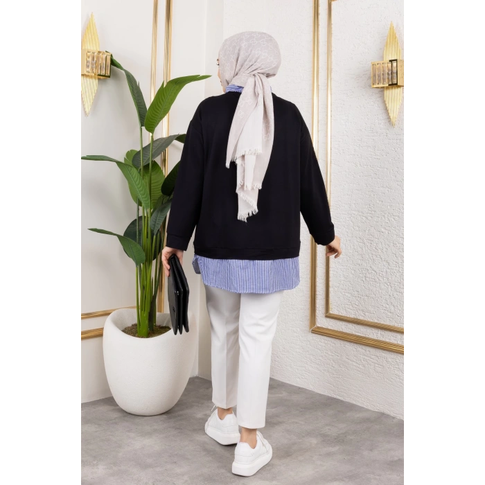 Kadın Gömlek Detaylı Modal Kumaş Tunik