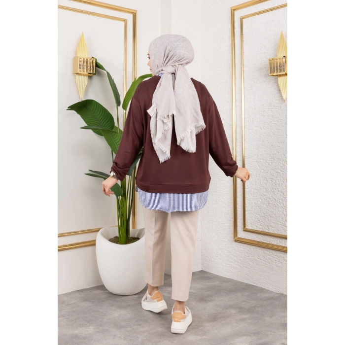 Kadın Gömlek Detaylı Modal Kumaş Tunik