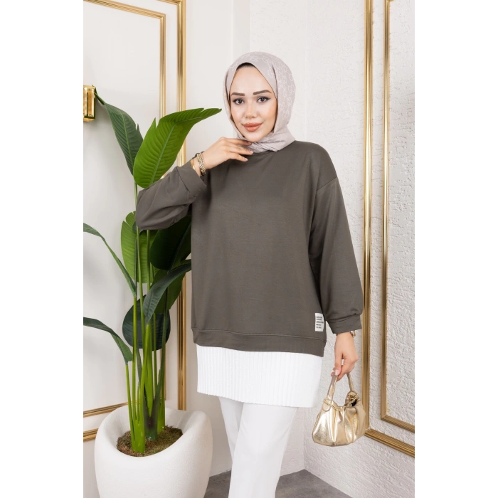 Kadın Piliseli Modal Kumaş Tunik