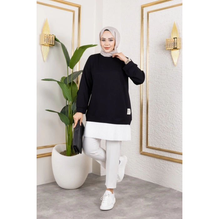 Kadın Piliseli Modal Kumaş Tunik