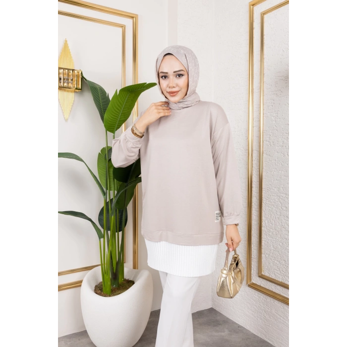 Kadın Piliseli Modal Kumaş Tunik