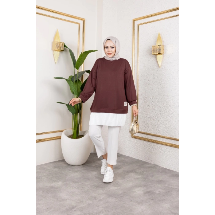 Kadın Piliseli Modal Kumaş Tunik