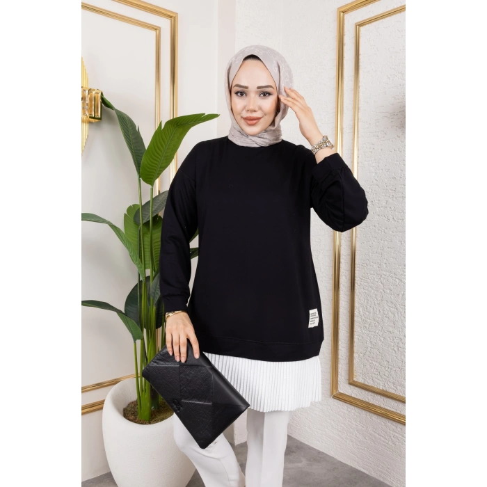 Kadın Piliseli Modal Kumaş Tunik