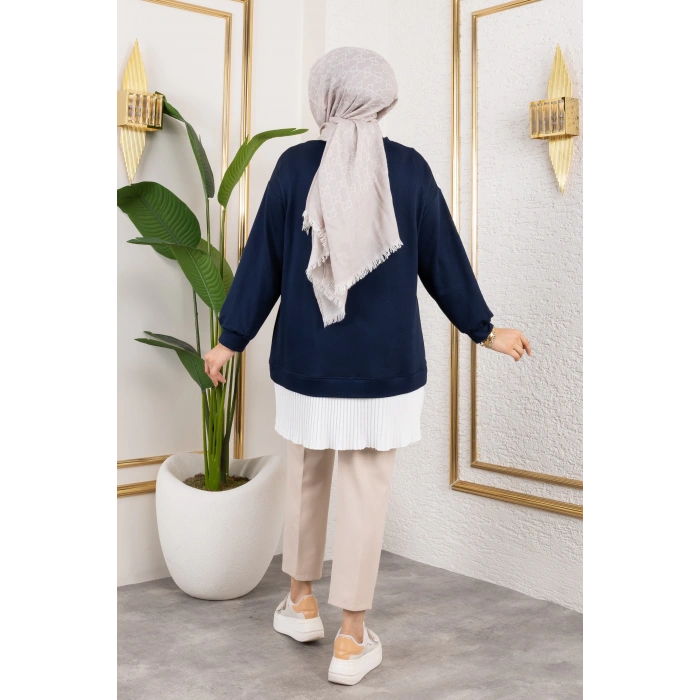 Kadın Piliseli Modal Kumaş Tunik